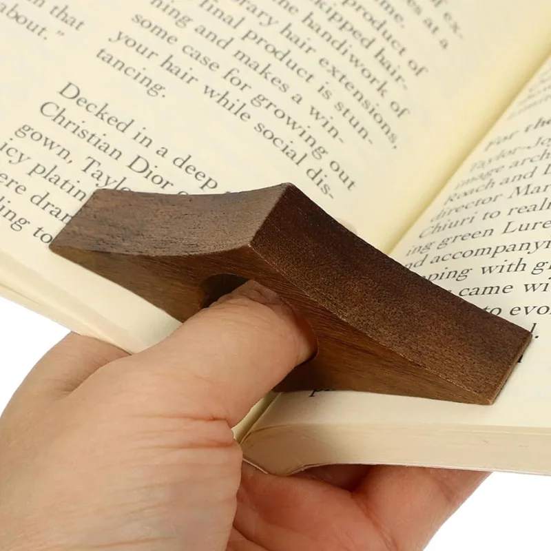 

Yoyai 4pcs Wooden Thumb Book Page Holder Handmade Reading Bookmark Accessory Bookworms Gift Idea for Lovers of Handcrafted Item