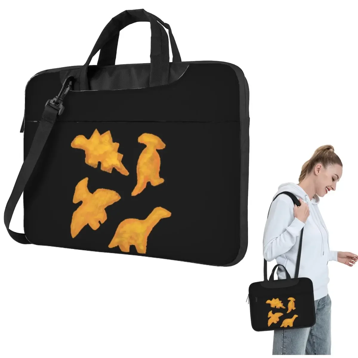 Dino Nuggets 4pc Ranch Attack - Bolsa cruzada para ordenador portátil, funda para ordenador portátil de 13, 14 y 15,6 pulgadas, para Macbook Pro