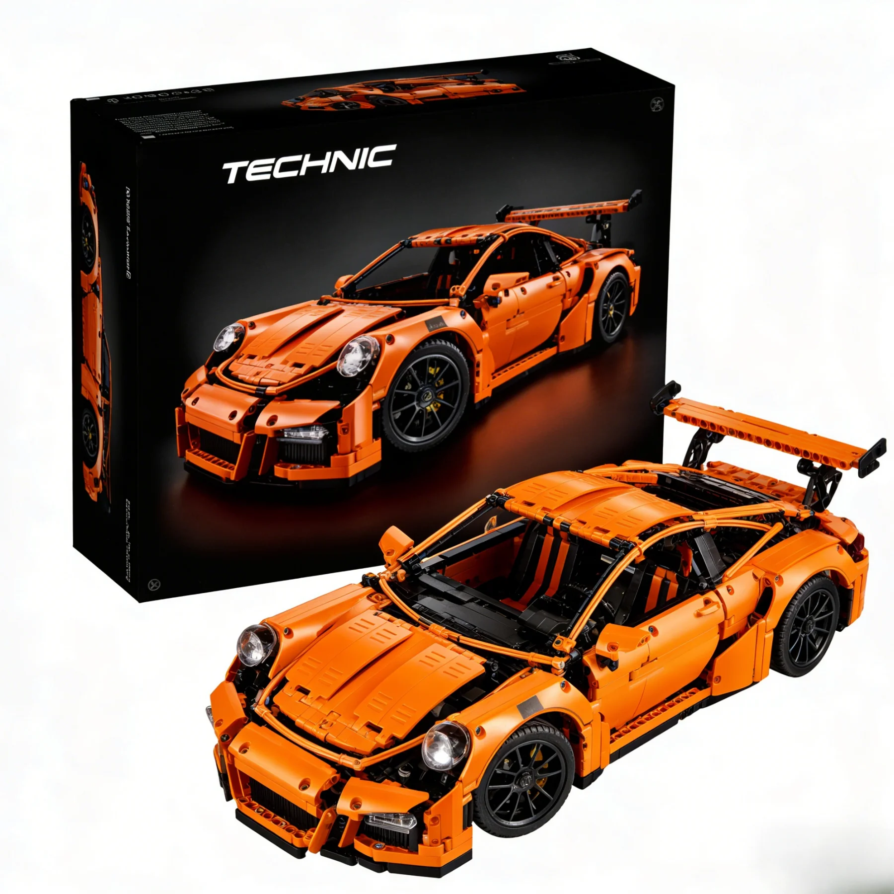 

2704 pieces of MOC orange GT3RS sports car model, building blocks, supercar, racing toy, boy's gift, birthday gift