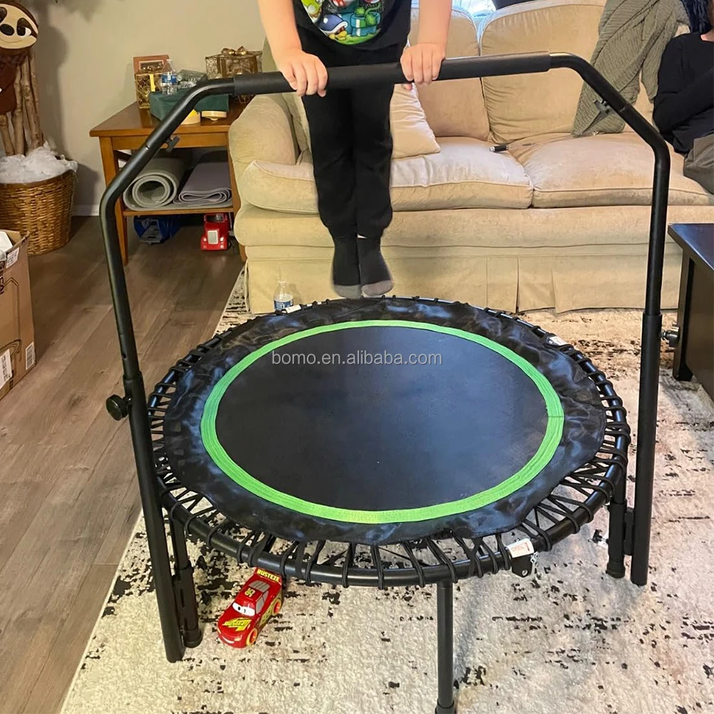 High Quality Bounce Bed for Home Use Adults and Children Silent Fold Able Round Armrest Fitness Sports Trampoline