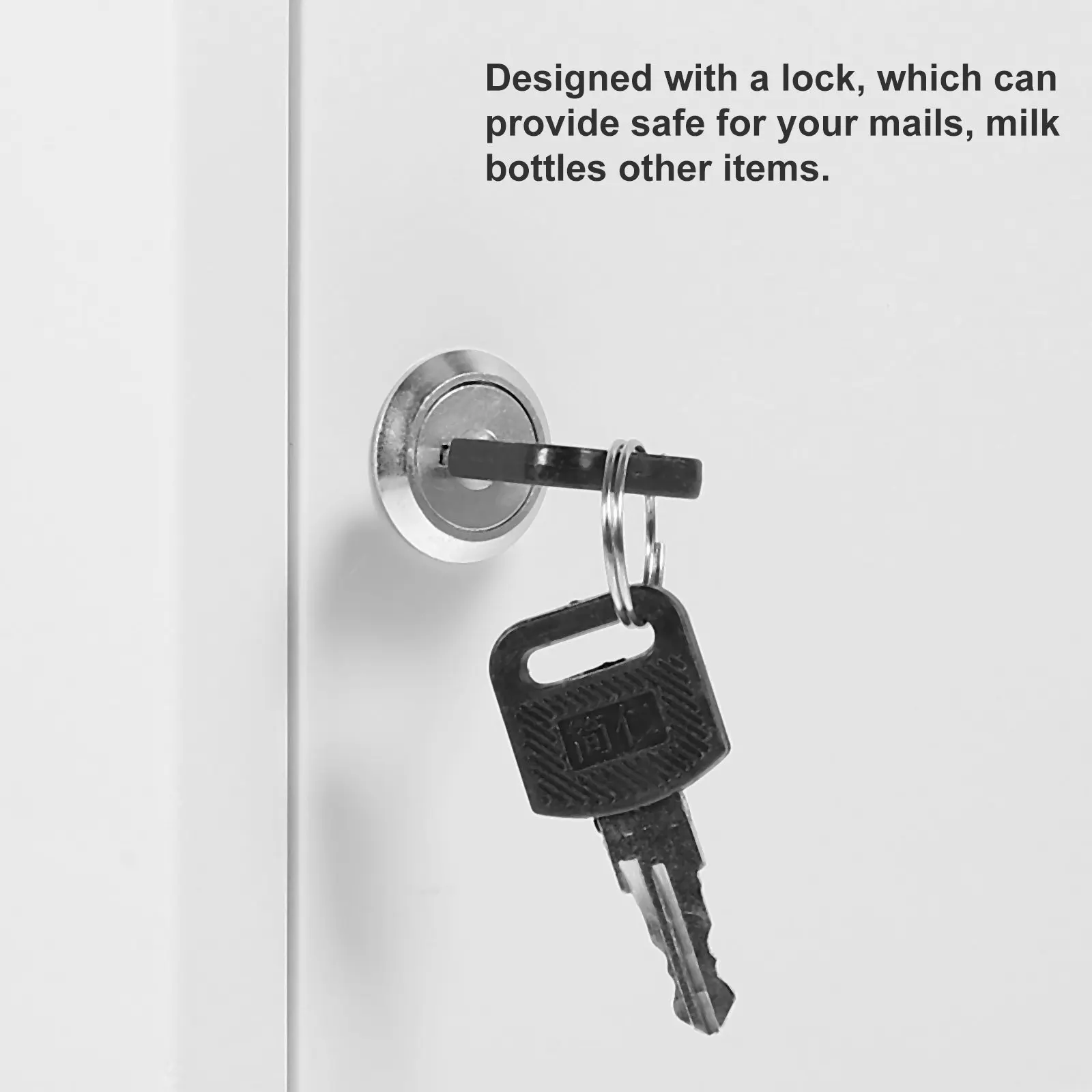 Wall Mounted Plastic Milk Box Lockable Mailbox Small Vintage Letter Box Home Outdoor Secure Storage Mailbox with Lock