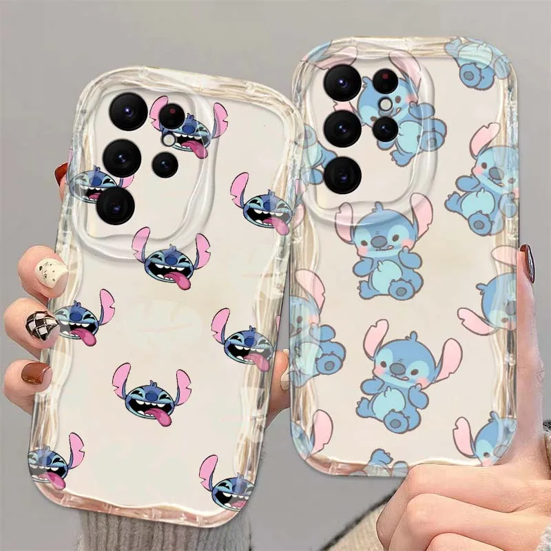 

Lilo Stitch Cartoon funny For Samsung S25 S24 S23 S22 S21 S20 A04 A05s A05 A06 Ultra Plus FE 5G Wave Oil Phone Case