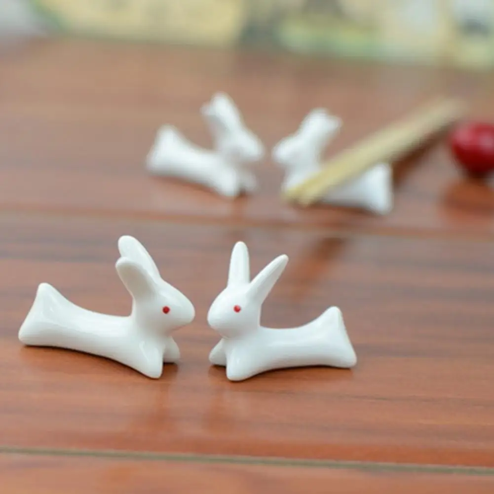 

Ceramic Rabbit Chopstick Rest Food Grade Stable Chopsticks Storage Rack Anti-dirty Chopsticks Stand Holder Kitchen Accessories