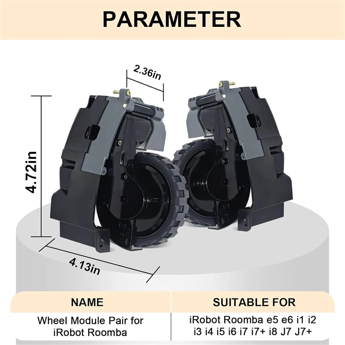 Left and Right Drive Wheel Module 1Pair for IROBOT Roomba I7 I7+ I8 I3 I6+/Plus E5 E6 E7 J7 J7+ J6+ Vacuum Cleaner Parts