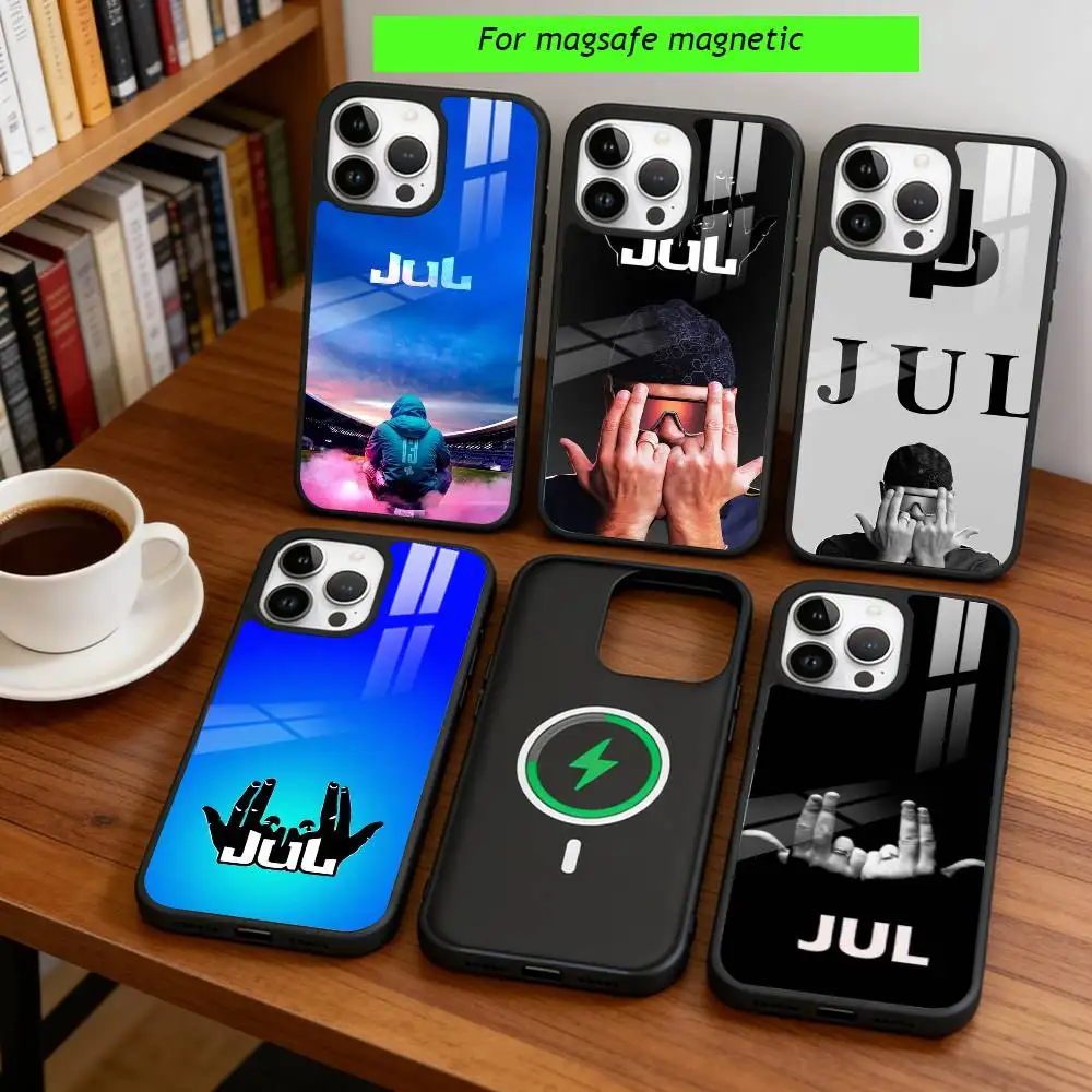 R-Rapper JuL Phone Case For iPhone17,16,15,14,13,12,11 Plus,Pro Magnetic For Magsafe Wireless Charging