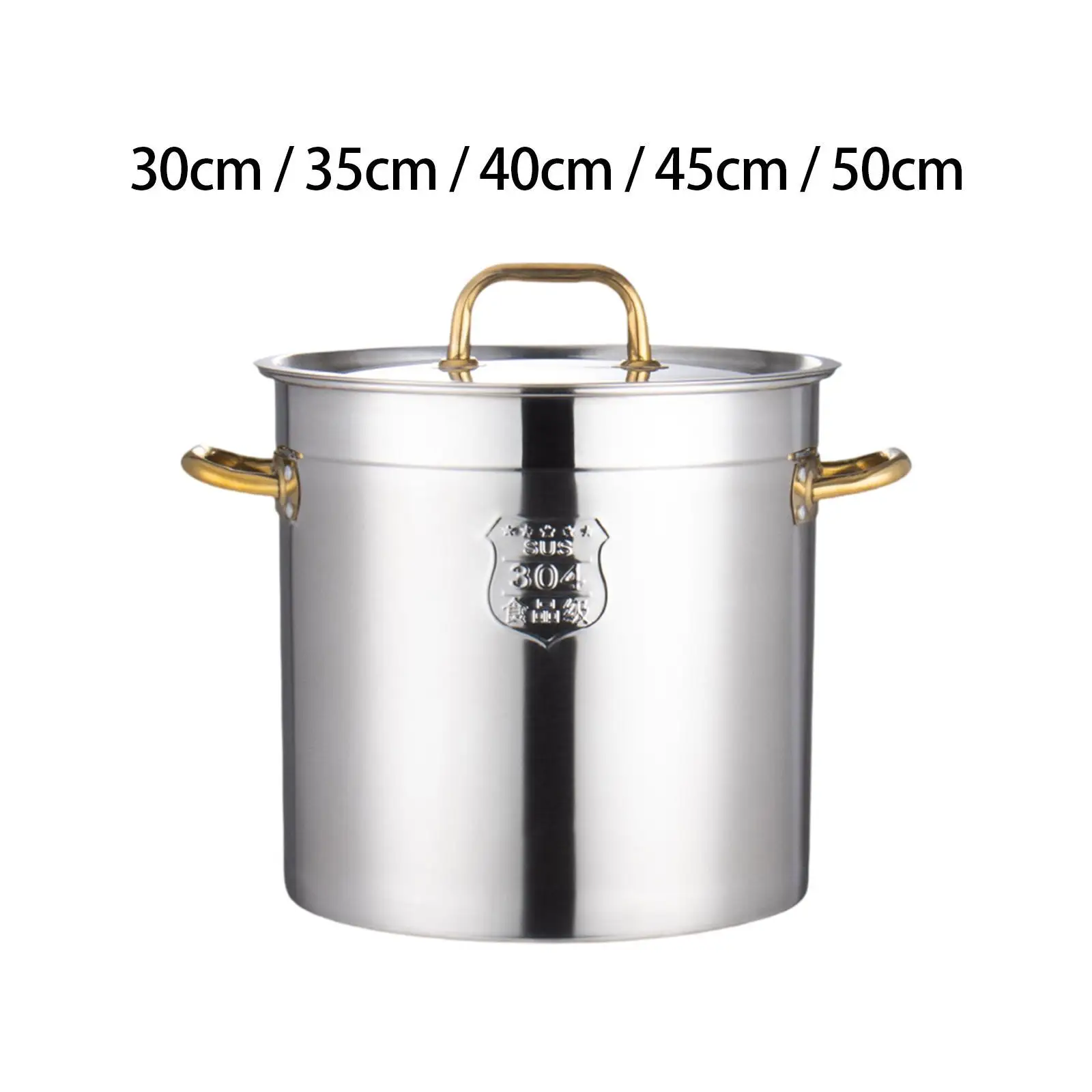 Cook Pot Cooking Pot Lightweight Easy to Clean with Handles Soup Bucket Stainless Steel Cookware Stockpot for Canteens Buffet