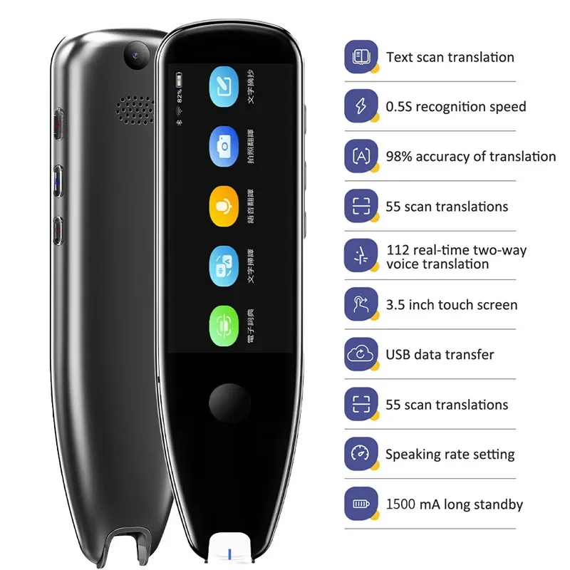 

X5 PRO Voice Photo Translator Pen Multi Real-Time Language 112 Support Offline 55 Online Scan Translation Business Travel Abroad