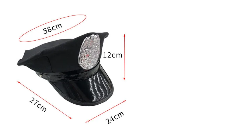 Octagon Policia Kappe Klassischen Erwachsene Cosplay Hut Bühne Zeigen Kappe für Party Leistung Maskerade – Detail 6
