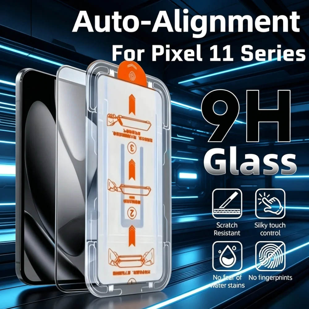 9H Premium Gehärtetes Glas Displayschutzfolie für Google Pixel 11 10 9 ProXL 8 7 A/Pro Kratzfest mit Staubfreier Installationsbox