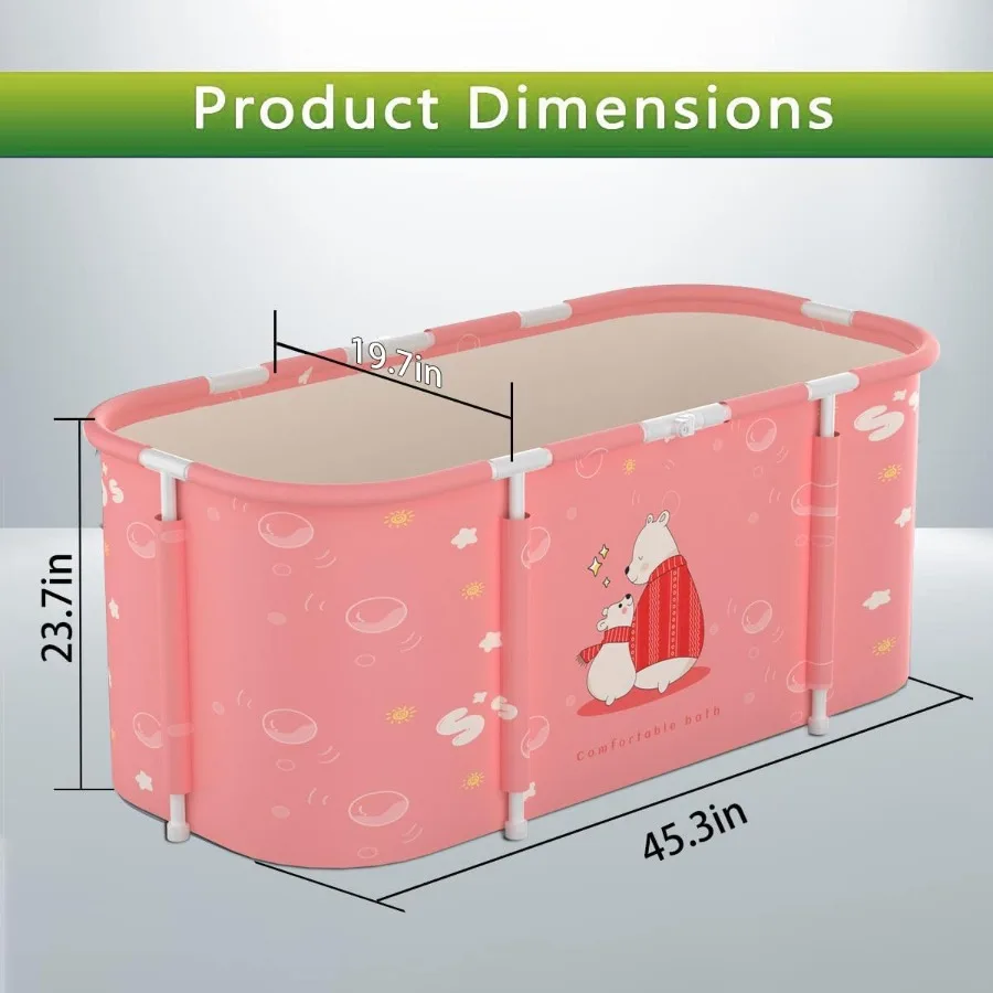 Bañera portátil para puesto de ducha, bañera de baño de remojo independiente plegable grande para adultos, baño familiar separado japonés