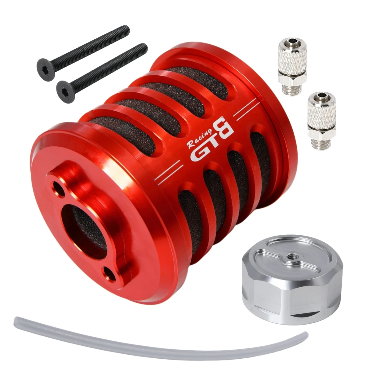 GTBracing Nhôm Lọc Không Khí Bộ Với Nắp Bình Xăng 1/5 RC Xe HPI KM Rovan Baja 5B SS 5SC