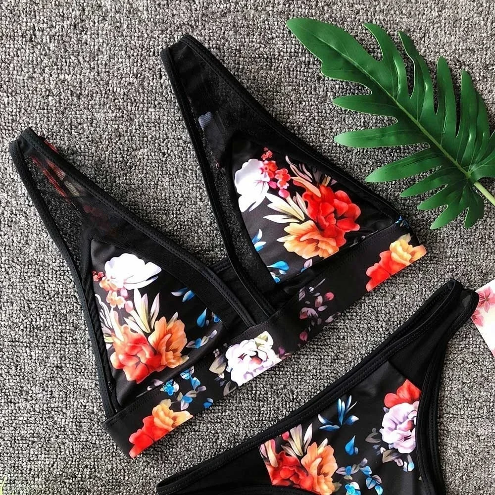 2023 New Women\'s Sexy Bikini Set New Design Printed Swimwear Women\'s Fashion Two Piece Summer Swimwear Beach Swimwear Monokini