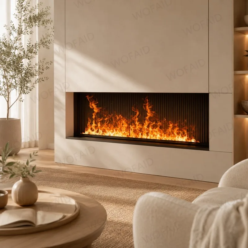 Ultra Realistic 3D Mist Flame Fireplace Water Vapor Electric Fireplace No Smoke No Smoke Home Decoration Modern Interior Design