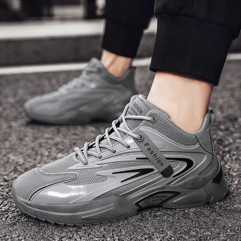 

Мужские спортивные повседневные кроссовки 2026: модные дышащие массивные кроссовки для мужчин и подростков, сетчатые кроссовки для бега, размеры 39-44
