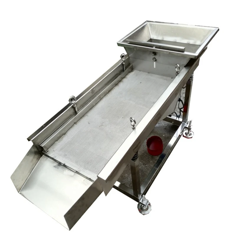 

Stainless steel linear vibrating screen, new type of fruit grain soybean particle vibration screening machine