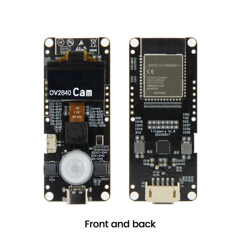 

AA08-ESP32-S3FN16R8 ESP32-S3 Макетная плата T-камера S3 Wi-Fi Bluetooth 0,96 дюйма OLED 2-миллионная HD-камера FLASH 16 МБ