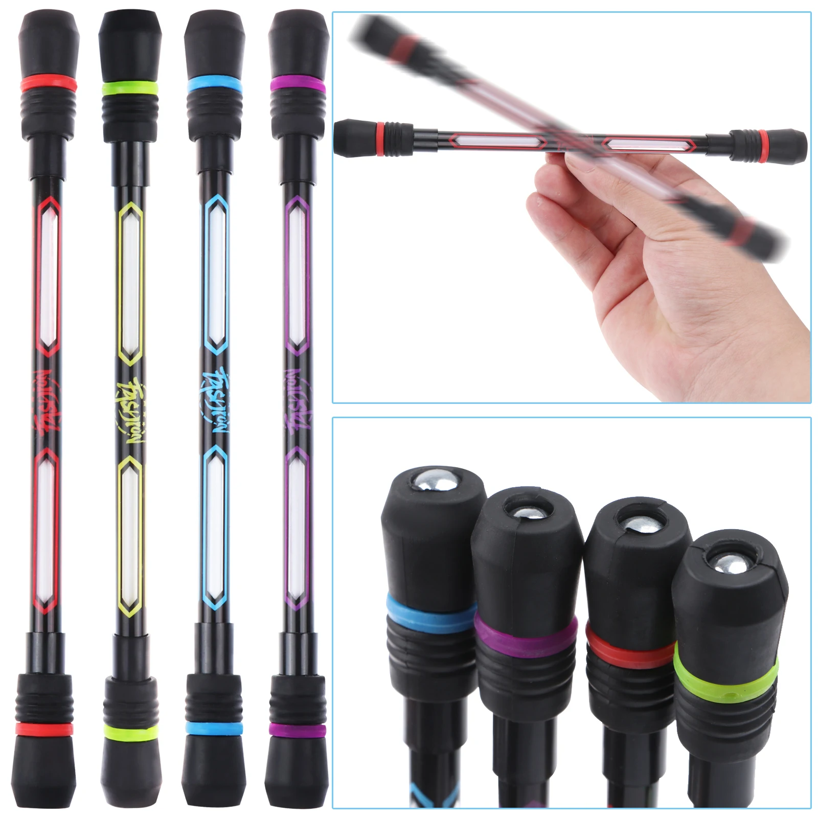 

12 Pcs Spinning Rotating Pen Gel Pen Beginner Practice Rotating Pen 19cm Student Stationery Gifts