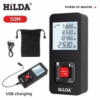 HILDA 50M/100M/120M Laser Rangefinder Distance Meter Laser Tape Range Finder Building Professional Meter Laser Ruler Test Tool