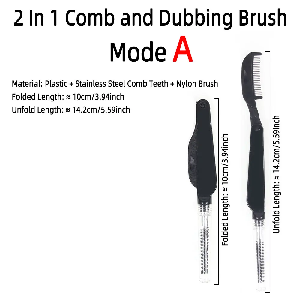 1PC Dubbing Brush Copper Wire Teeth Dubbing Brush 2 in 1Comb and Dub Brush Fly Tying Tool For Rake Through Dubbing Materials