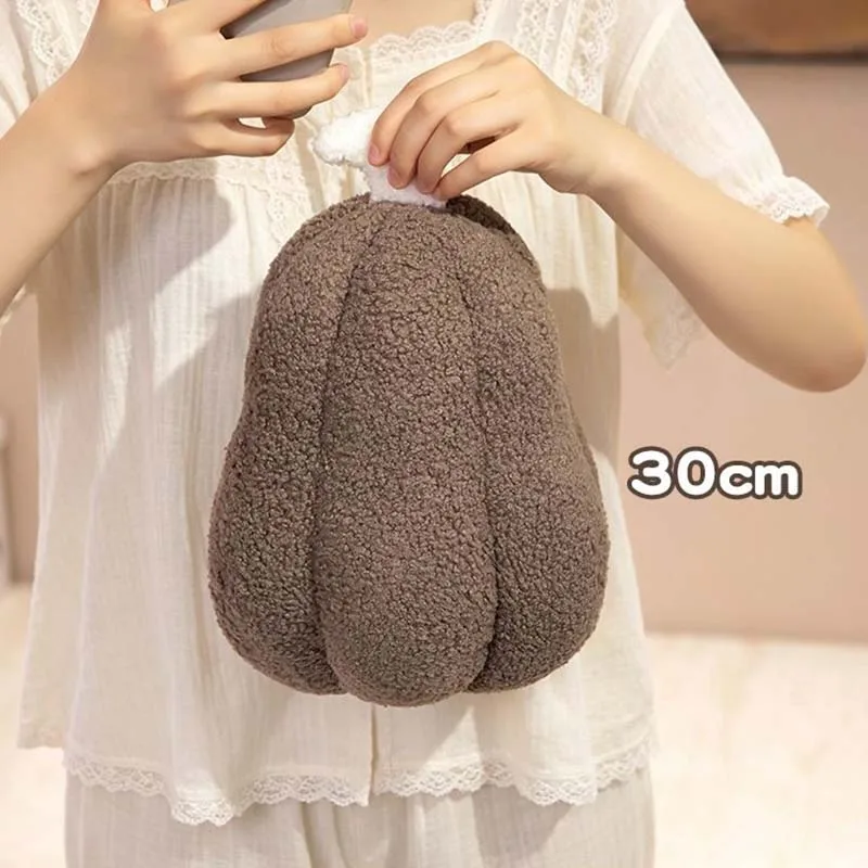 Fluffy Pumpkin Throw Pillow Soft Sherpa Pumpkin Shaped Cushion Multi-color Sofa Decorative Pillow Halloween Home Decoration Gift
