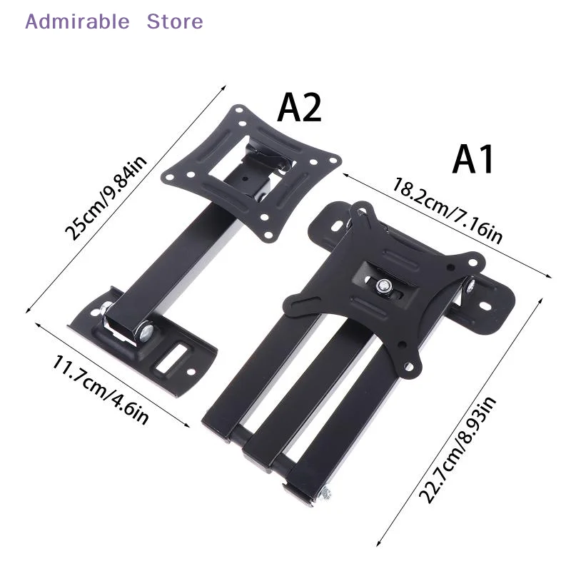 [W]Space Saving RV Folding TV Hanger 14 27 Inch Adjustable Lift Stand for Camper and Caravan Use
