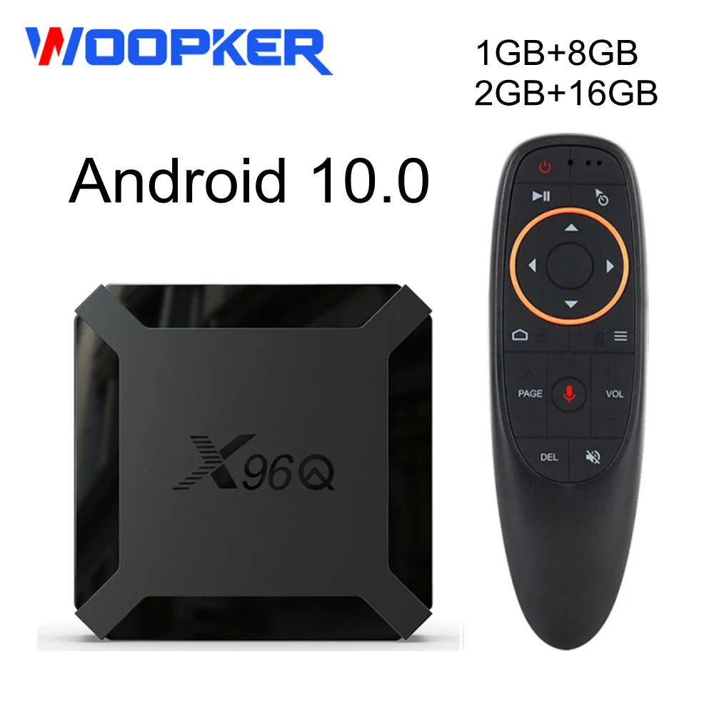 

X96Q Android 10.0 Smart TV BOX 2GB 16GB Allwinner H313 Quad Core 4K 60fps 2.4G WIFI Fast Shipping VS H96 Max Set Top Box 1GB 8GB