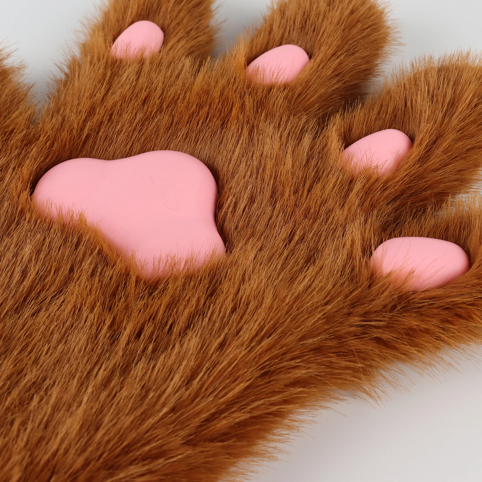 Halloween Cosplay Christmas Cosplay Props Cute Cartoon Animal Paw Plush Finger Gloves Kitten Fox Collection Warm and Practical