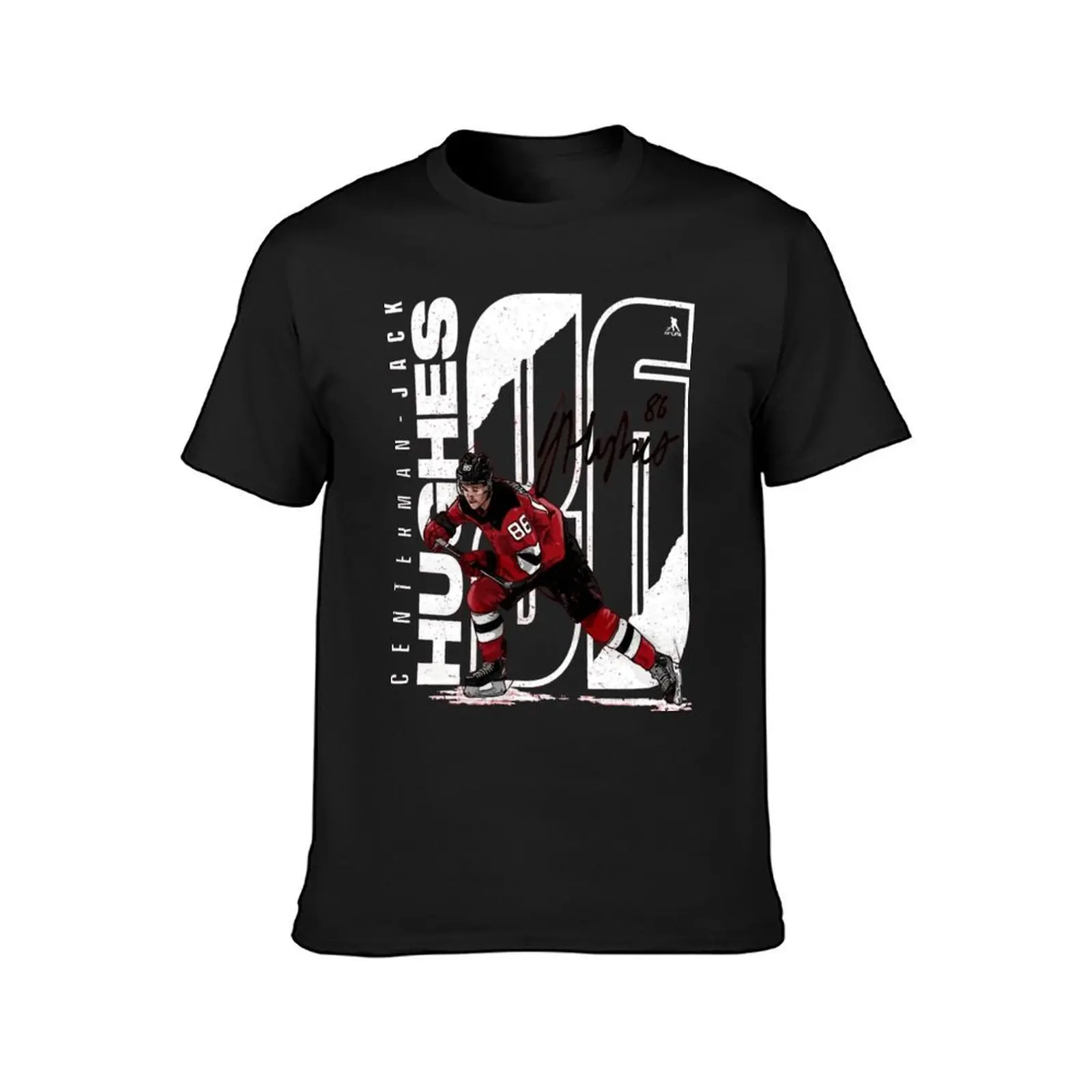 Jack Hughes New Jersey Hockey T-Shirt vintage clothes plain tops sublime mens champion t shirts