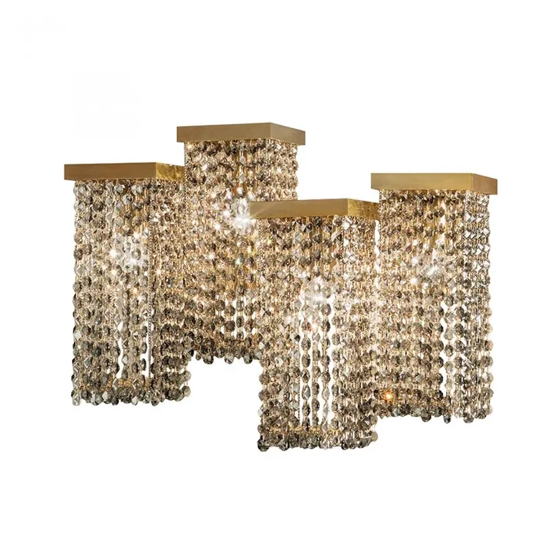 

Postmodern Luxury Creative Villa Crystal Wall Lamp Hotel Home Decor Light Fixture Sconce Lights