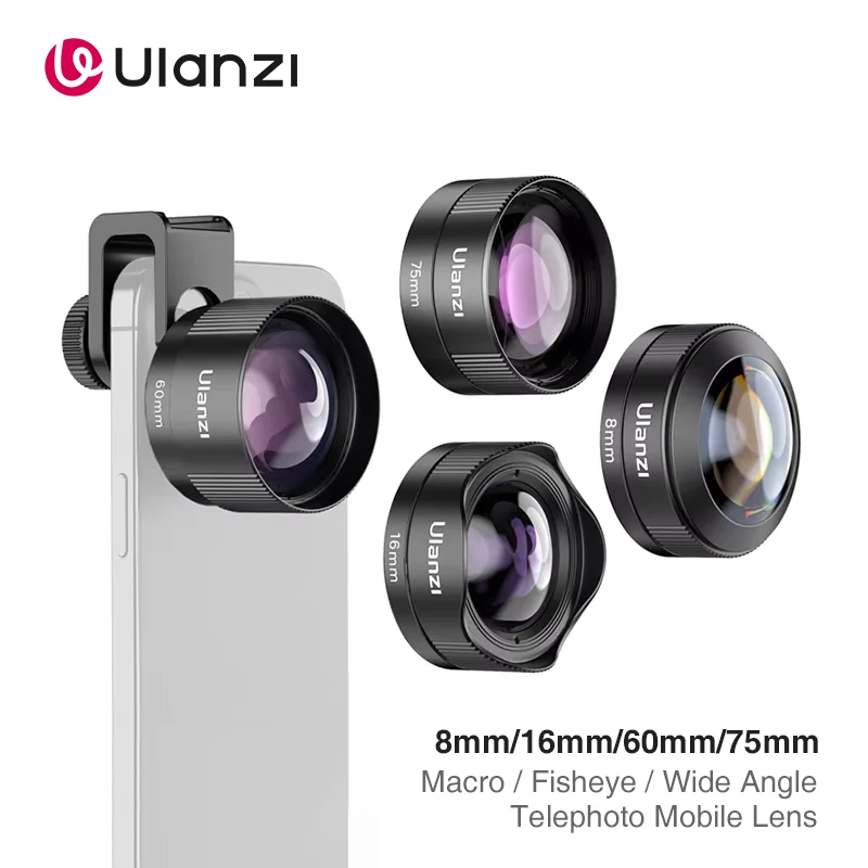 ULANZI CL-006 Phone Telephoto Lens, HD 60mm Phone Camera Lens for Compatible with iPhone Samsung Smartphone Cage Case