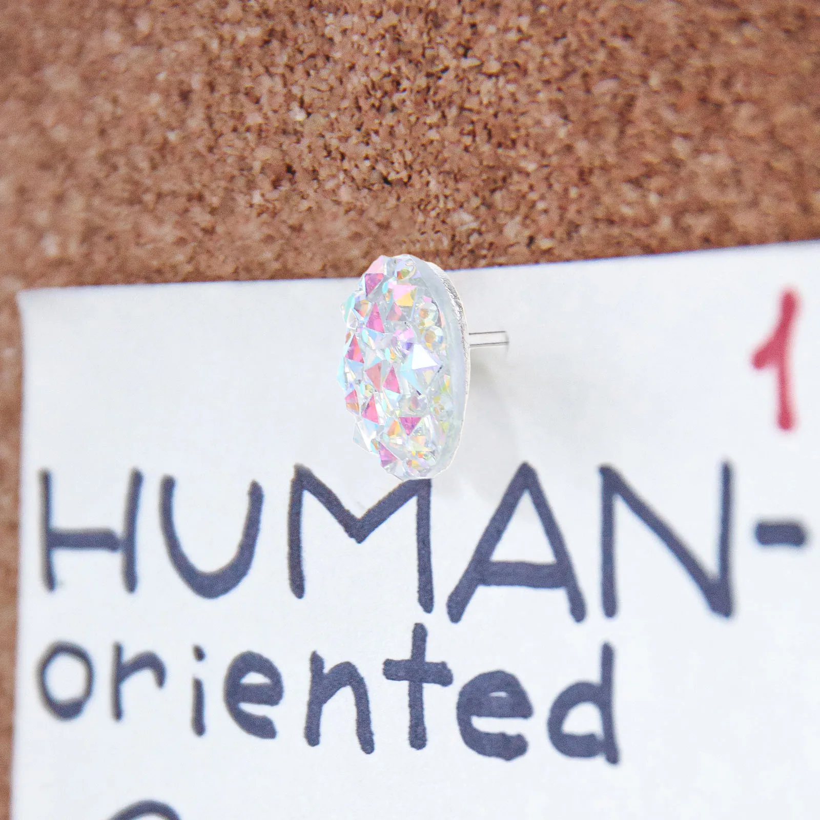 50 قطعة حجر الراين الراتنج الإبهام المسامير دبابيس الضغط الزخرفية للوحة الإعلانات لوحة الفلين مكتب عمل خريطة دبوس علامات