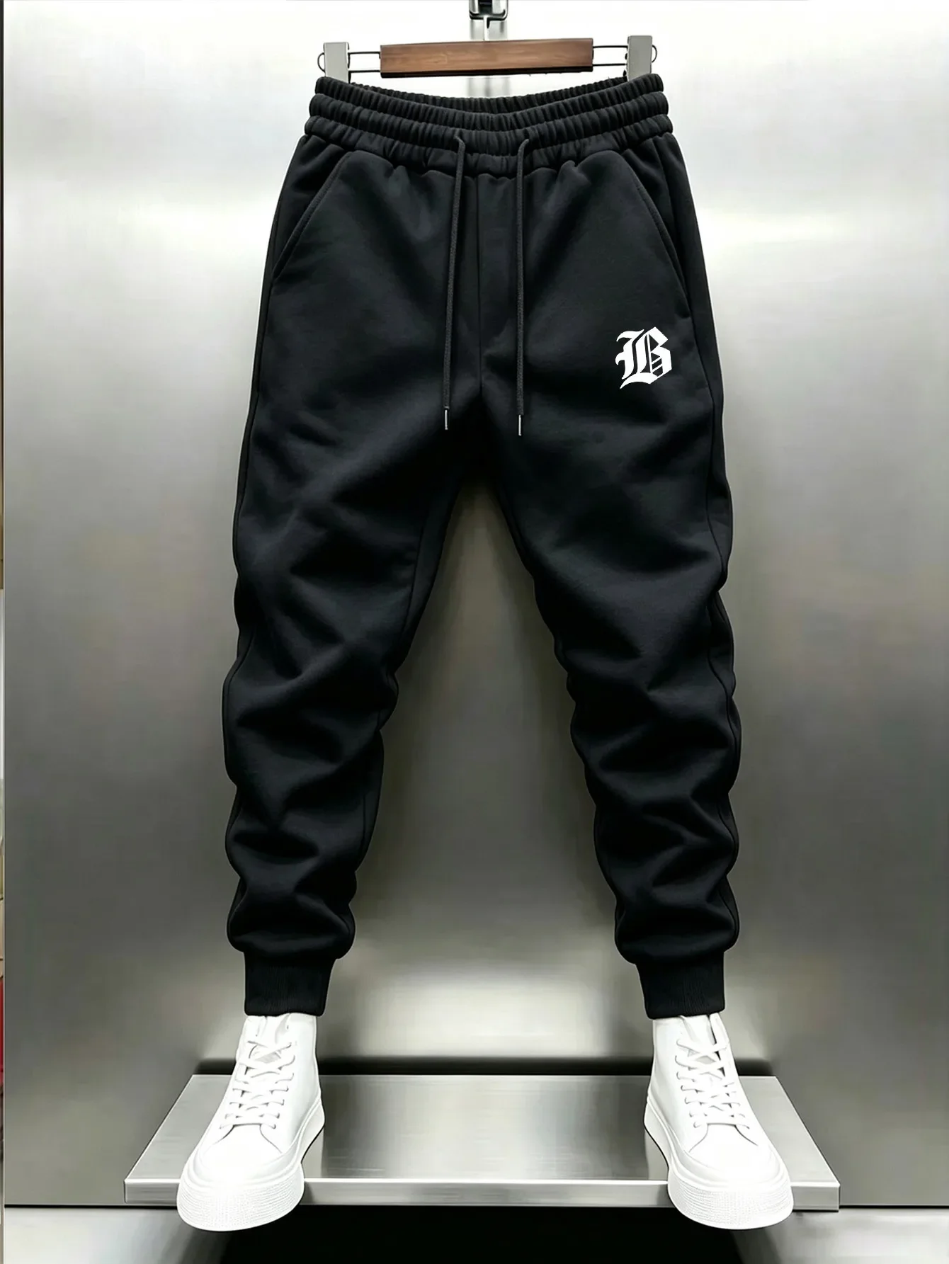 2026 New Mens Sweatpants Fit Joggers for Sports and Streetwear Loose Casual Pant Drawstring Multi-pocket Men Printed Long Pant