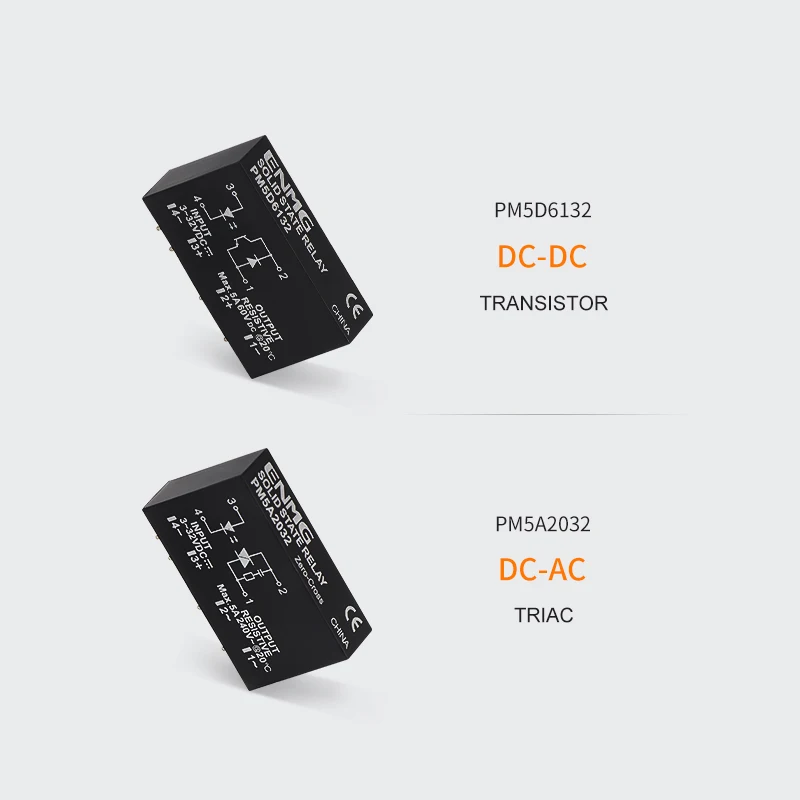 ENMG PM5D Mini PCB-Mount Solid State Relay, 3~32V Input, 5A  DC-to-DC Control, Pin-Type Terminal 5~60VDC Transistor, Dual Output