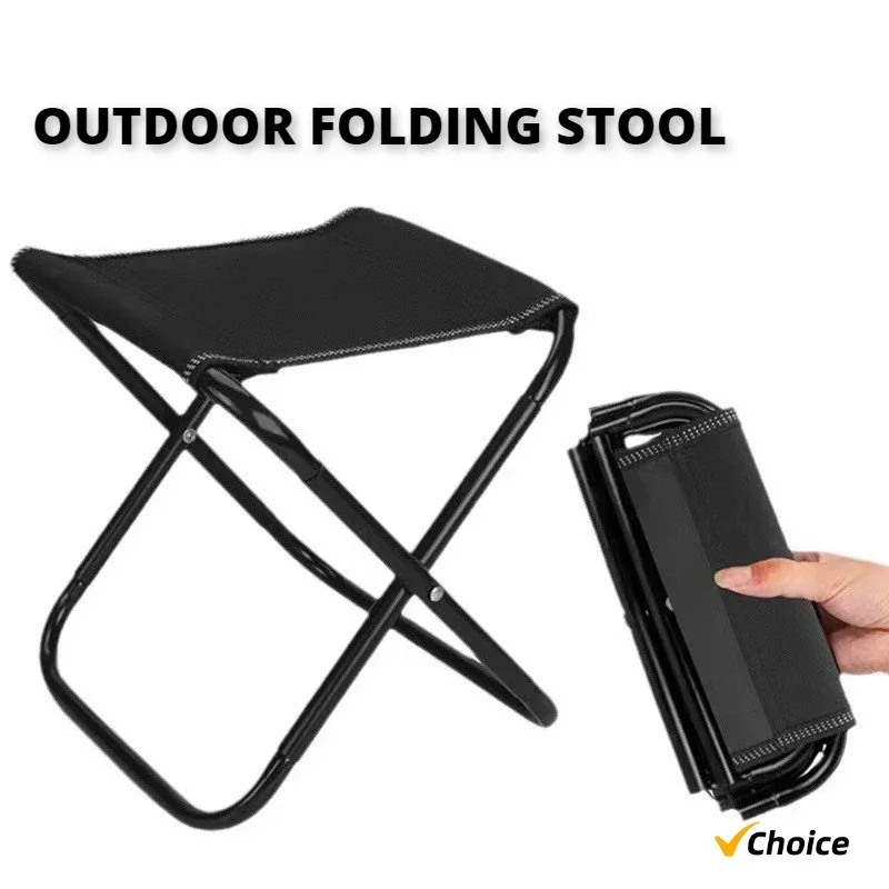 Outdoor Portable Folding Chair Fishing Stool Travel Camping Magza Ultra Light Queue Subway Folding Pocket Stool