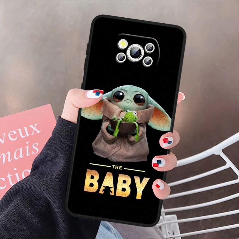 Cartoon Baby Yodas S-tar W-ars For POCO X6 M6 C55 C50 C40 C3 F5 F4 F3 M6 M5 M4 4G 5G GT Pro Silicone Black Phone Case