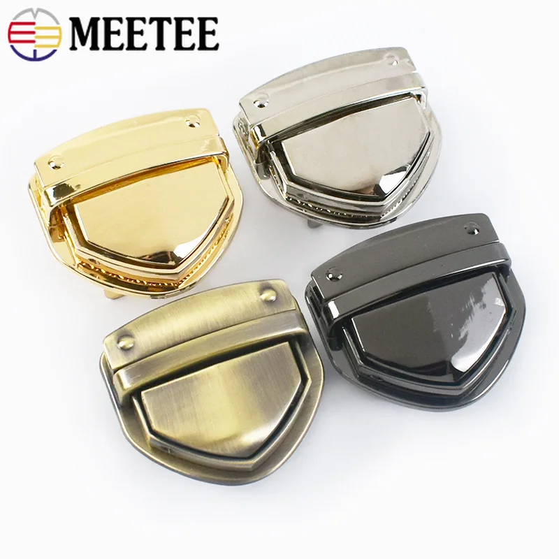 2/4/8/10Pcs 38*42mm Metal Buckle Twist Turn Locks Bag Closure Decorative Lock Clasp Replacement Latch Handbag Sewing Accessories