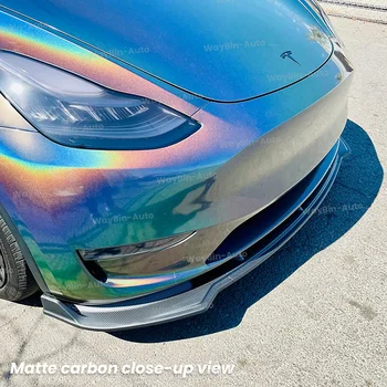 適用於特斯拉 Model 3 Y 2017-2024 的運動型 CD 前唇擾流板 | 車身套件保險桿裝飾條 - 極具侵略性的外觀造型配件 10 最佳銷售 特斯拉 Model 3 車身套件 - №6