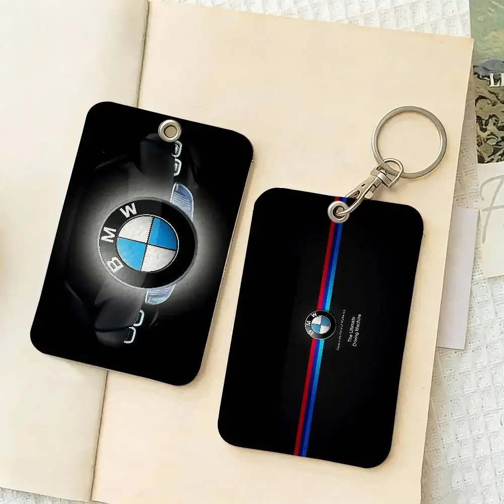 

B-BMW Style PU Access Card Holder With Keychain - Executive Protection For Bank Card,Subway, Bus Card Case