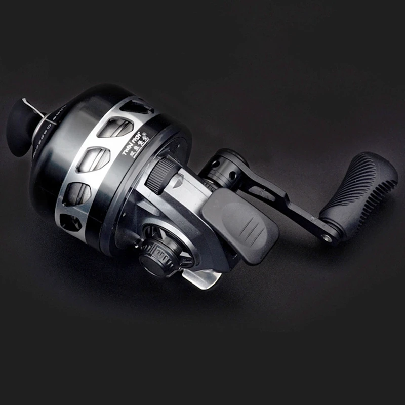 Imagem -05 - Twin Fish Fechado Carretel de Pesca com Linha Roda de Metal Bobina Preta Bl33 6bb 55m