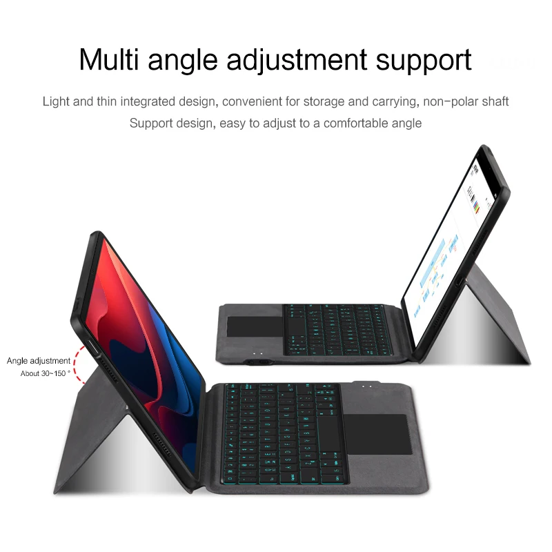 AJIUYU Magic Backlight Keyboard For Lenovo Tab M11 Xiaoxin Pad 2024 11 Inch TB331FC Tablet Case Spanish Arabic Portuguese Korean