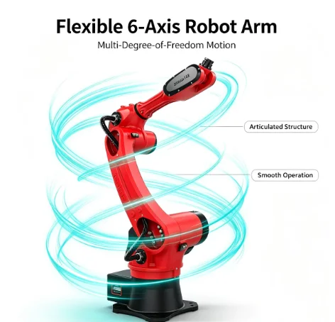 Industrial Robotic Arm Mechanical Manipulator for Pick and Place Assembly Palletizing Automation