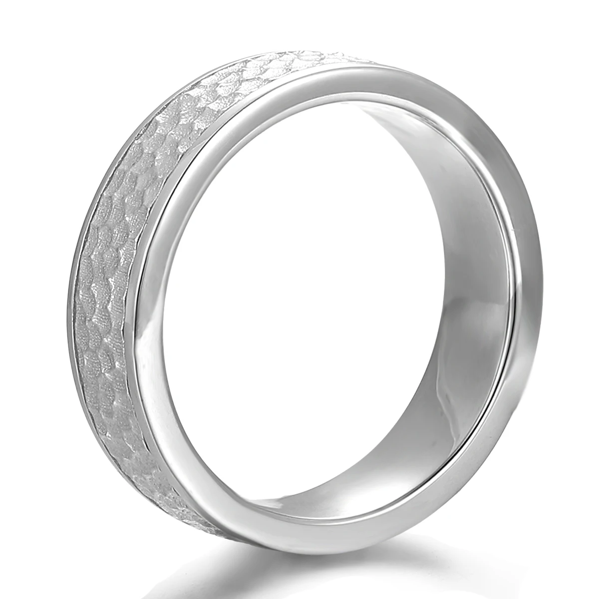 Provence S925 Wedding Rings for Men Sterling Silver Promise Rings for Man DIY Luxury Custom Ring Men's Hammered Rings