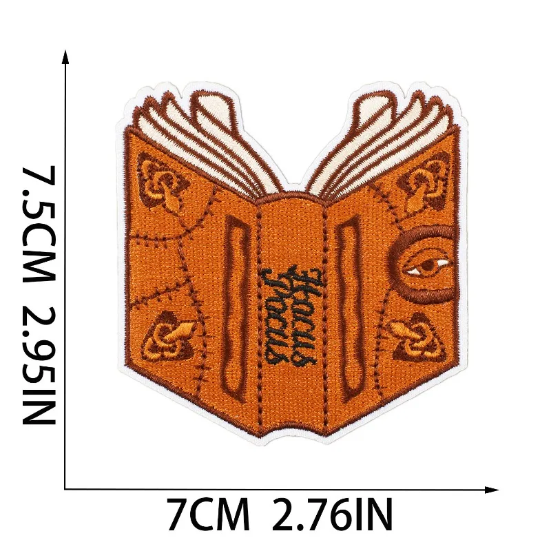 ماجيك كتاب قبعة الساحرة هالوين مخيف القط التطريز خياطة/الحديد على بقع DIY بها بنفسك الملابس قبعة معاطف الجينز تي شيرت الأحذية حقيبة الجوارب