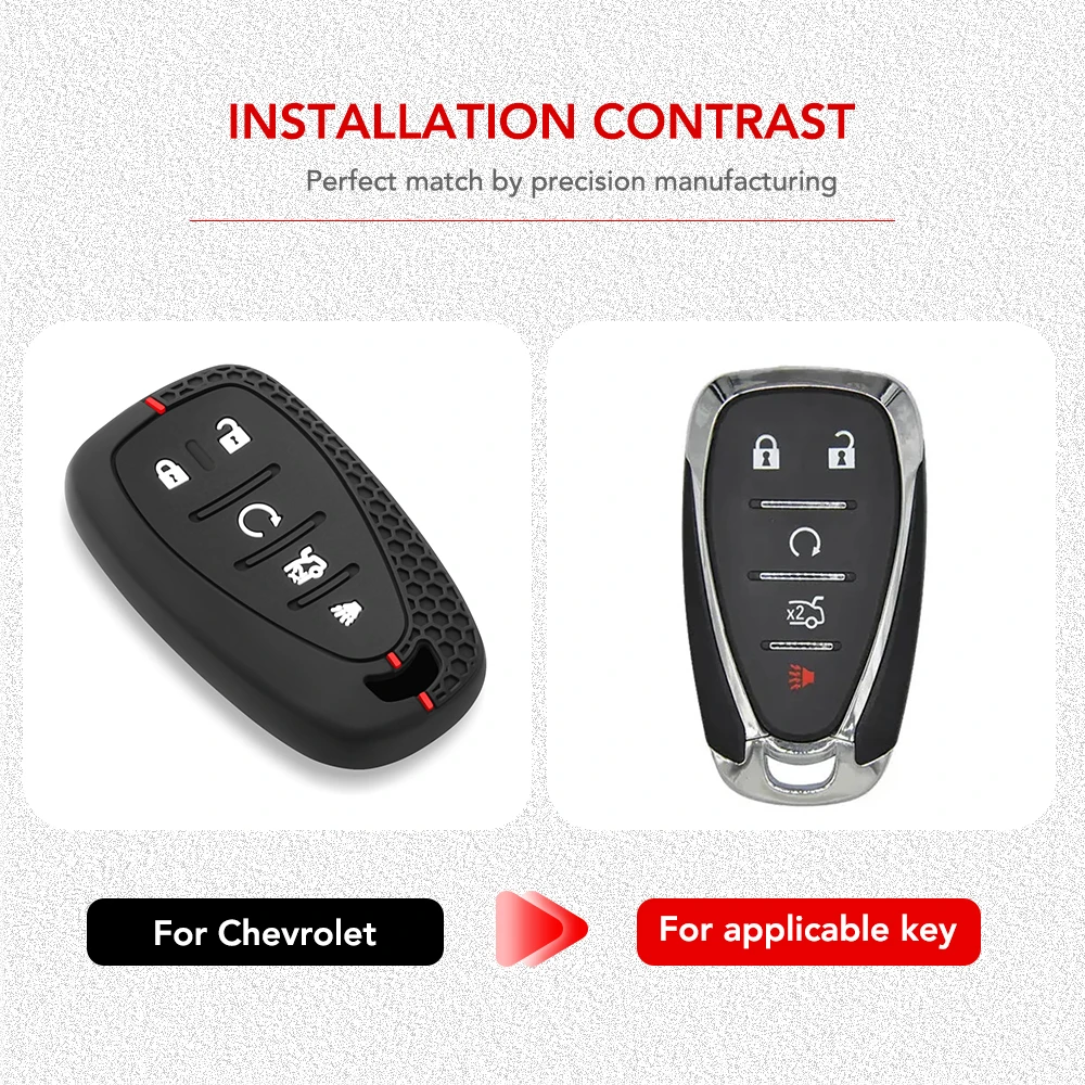 New 5Button Silicone Car Remote Key Case FOB Shell for Chevrolet Chevy Camaro Cruze Malibu Equinox Onix Spark Sonic Volt Protect
