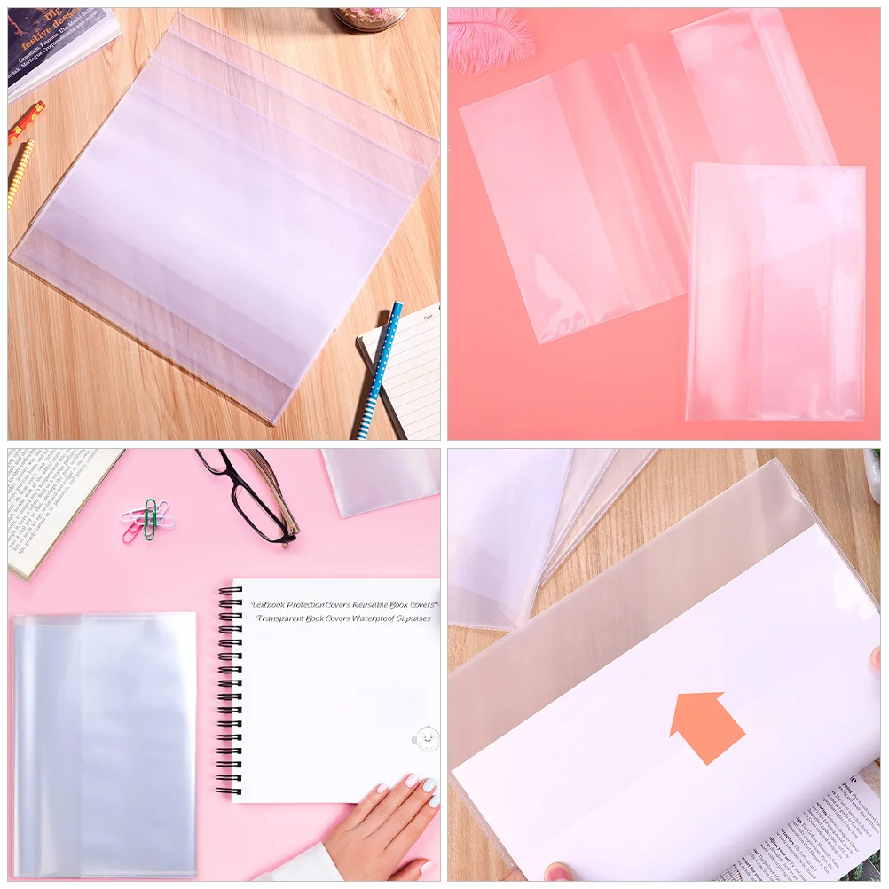 20 Buah Sampul Buku Plastik Bening untuk Buku Sampul Lunak Perlindungan Tahan Air Mudah Digunakan Serbaguna untuk Kartu Foto