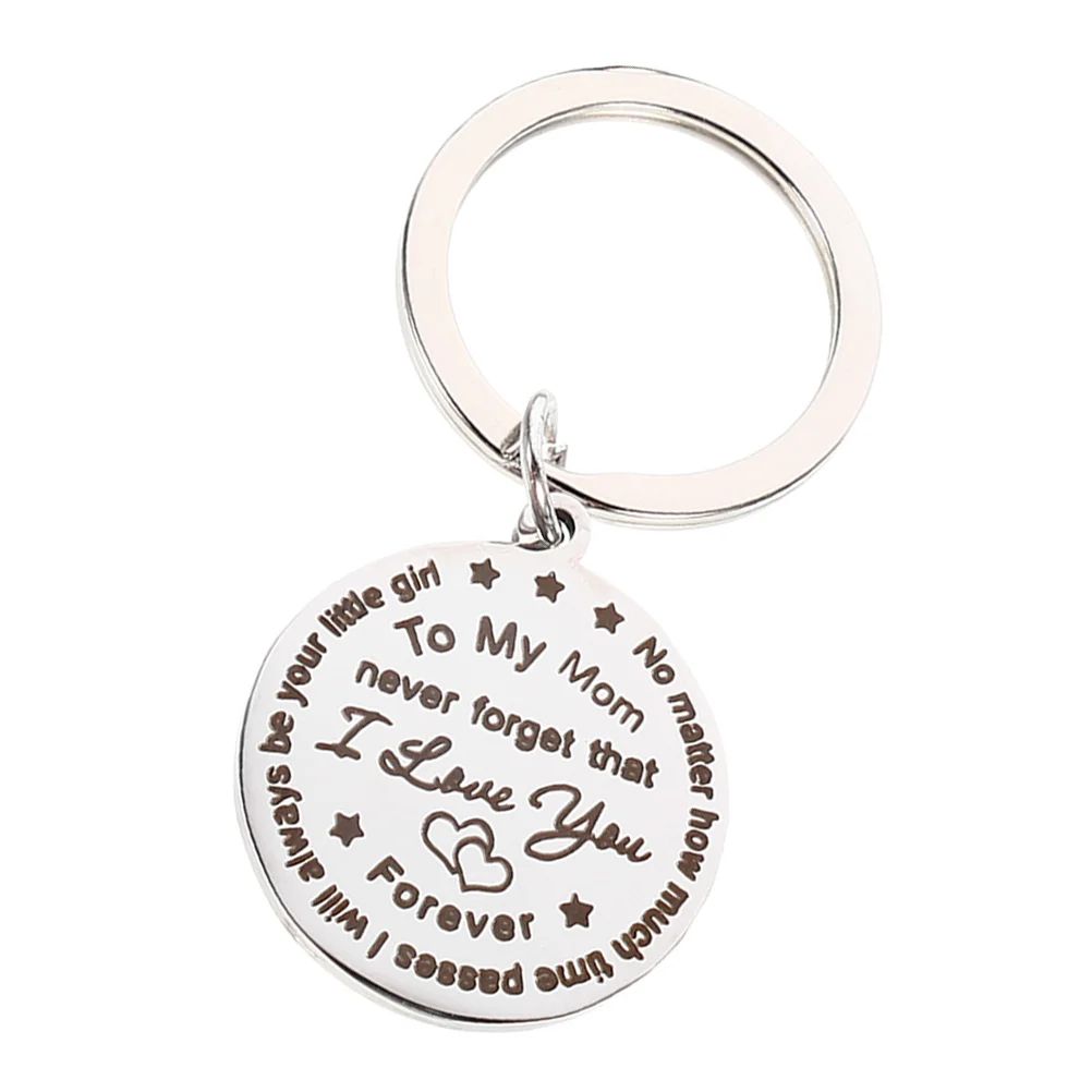 

Stainless Steel Key Ring Pendant Gifts for Women Stainless Steel Keychain Mom Birthday Mother's Day Present Accessories