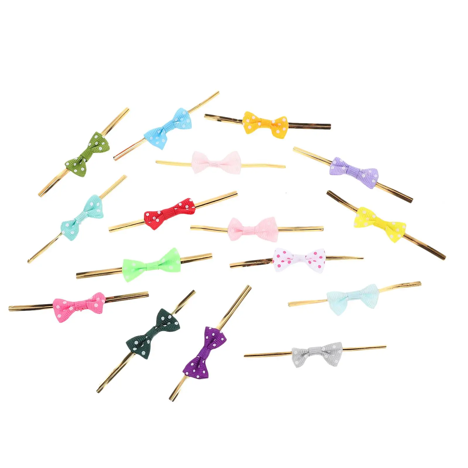 

Polyester Lollipop Sealing Bows Bright Color Candy Bag Ties Pastry Packaging Straps Gift DIY Bowknots Safe Practical Baking
