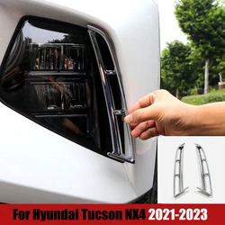 Front Fog Light Lamp Foglight Eyebrow Cover Trim For Hyundai Tucson NX4 2021 2022 2023 ABS Car Styling Accessories