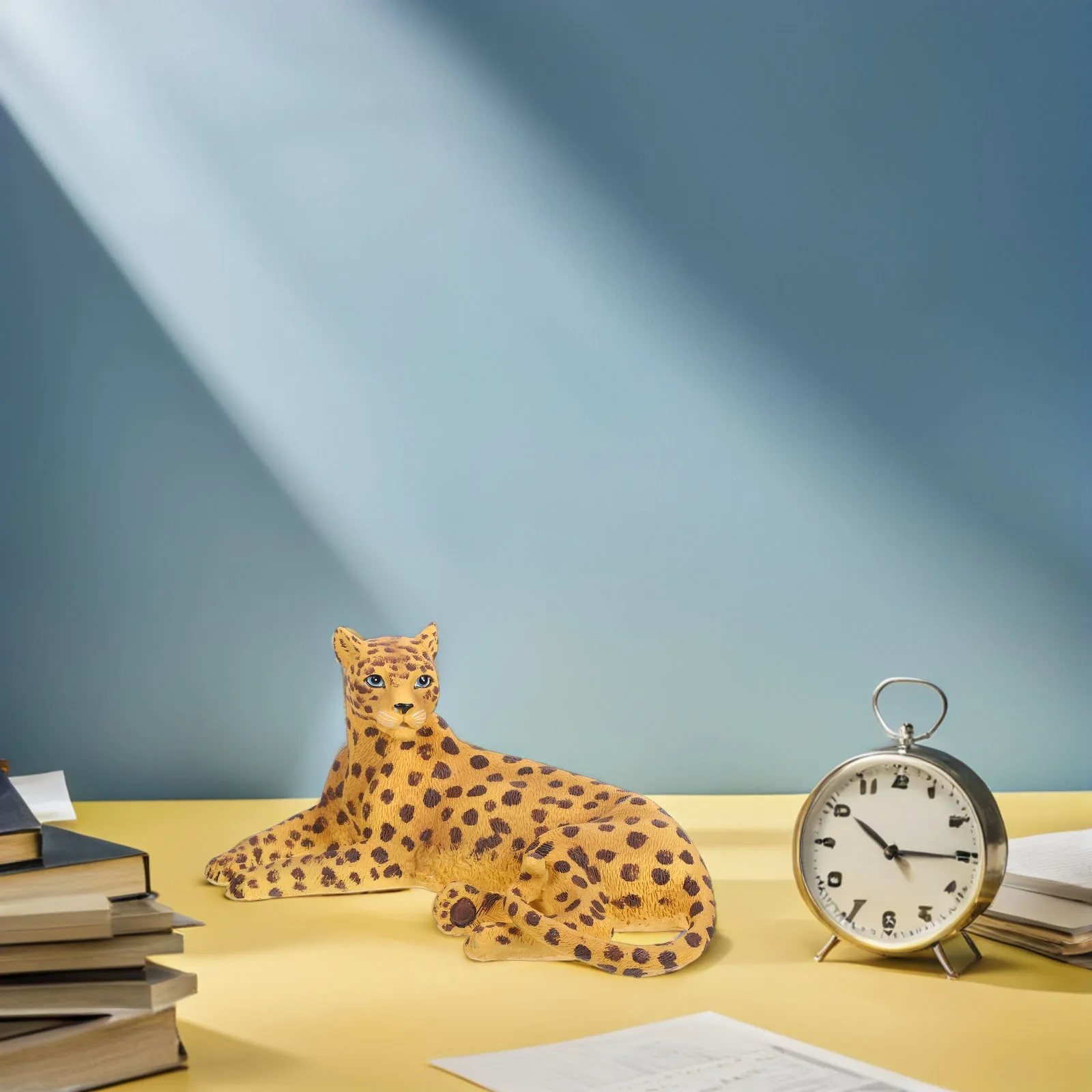 

Resin Leopard Statue Figurines Model Animal and Statues Print Decorative Resins Office