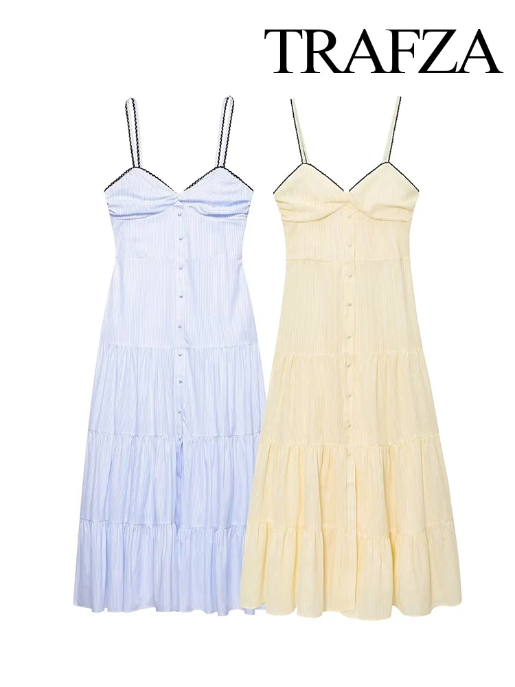 HH レディース サマーホリデーファッション バックジッパー サテン風 ロングドレス 女性用 エレガント Vネック スリング ノースリーブ 2色展開ドレス